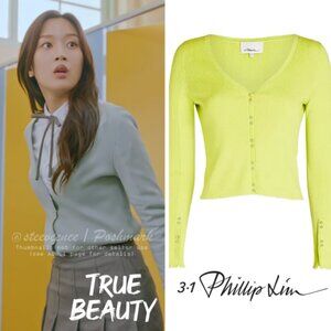 3.1 Phillip Lim Picot Stitch Cotton Wool Cardigan ALT ASO True Beauty